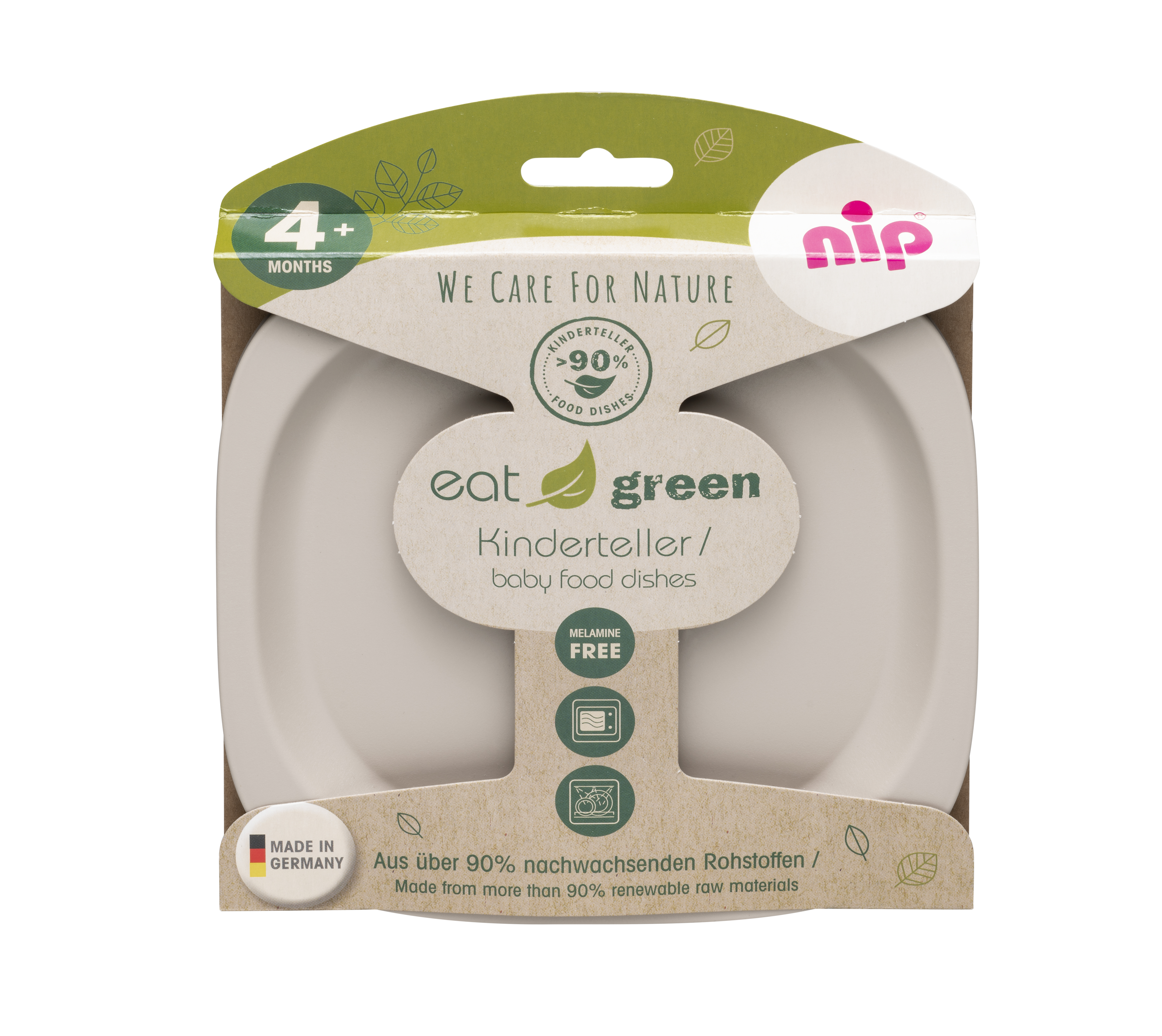 nip® Eat Green Kinderteller grau ab 4 Monaten