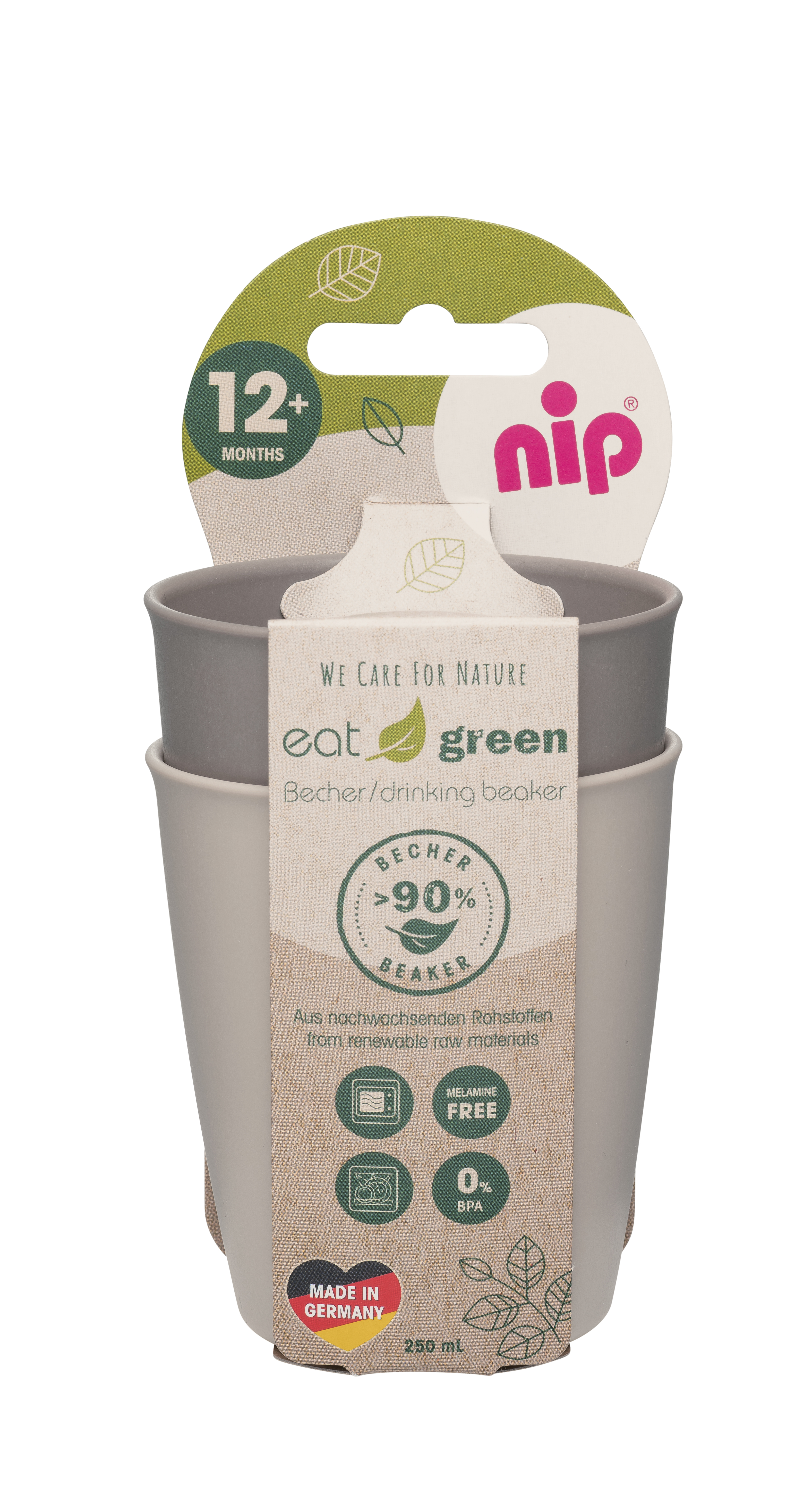 nip® Eat Green Trinkbecher grau