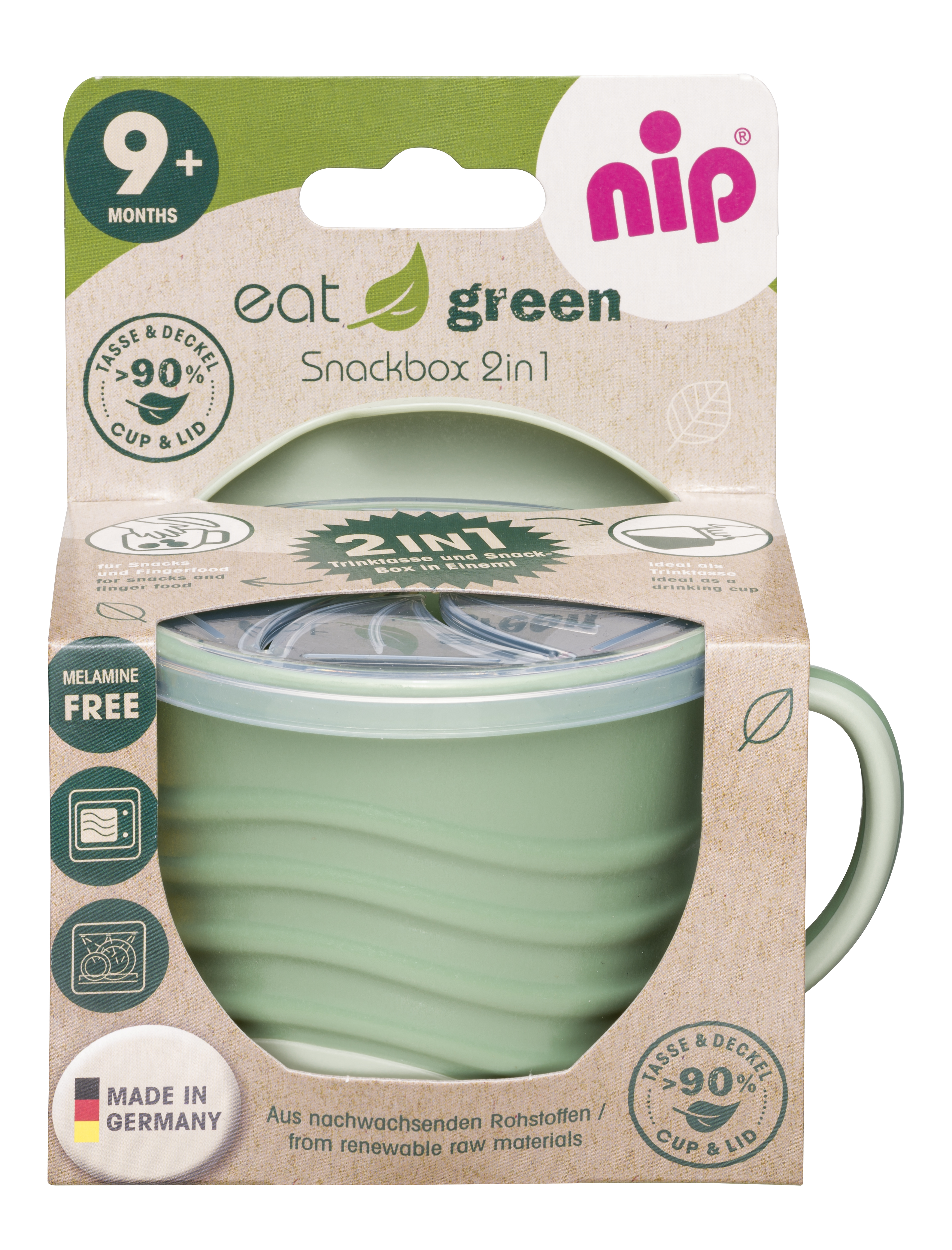 nip® Eat Green Snackbox 2in1 grün ab 9 Monate